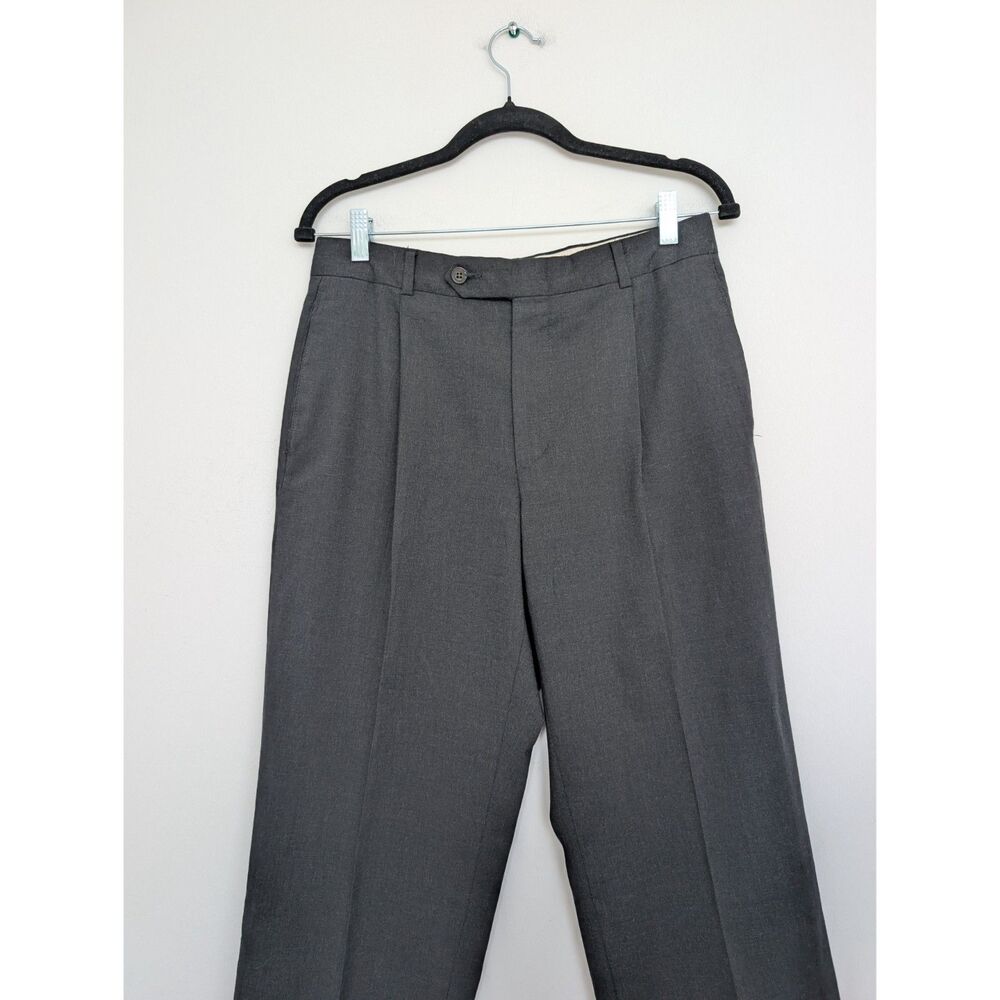 Vintage Oscar de la Renta Wool Gray Mens Dress Pants Trousers Sz 30 - Picture 16 of 16